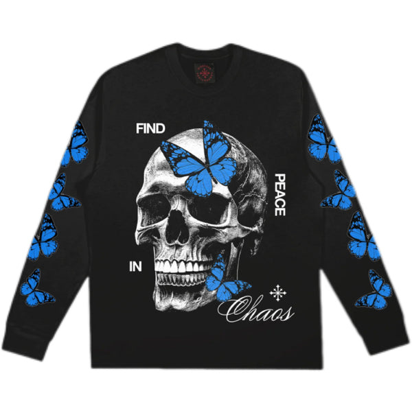 Disorder Life is Chaos Find Peace L/S T-Shirt- Black
