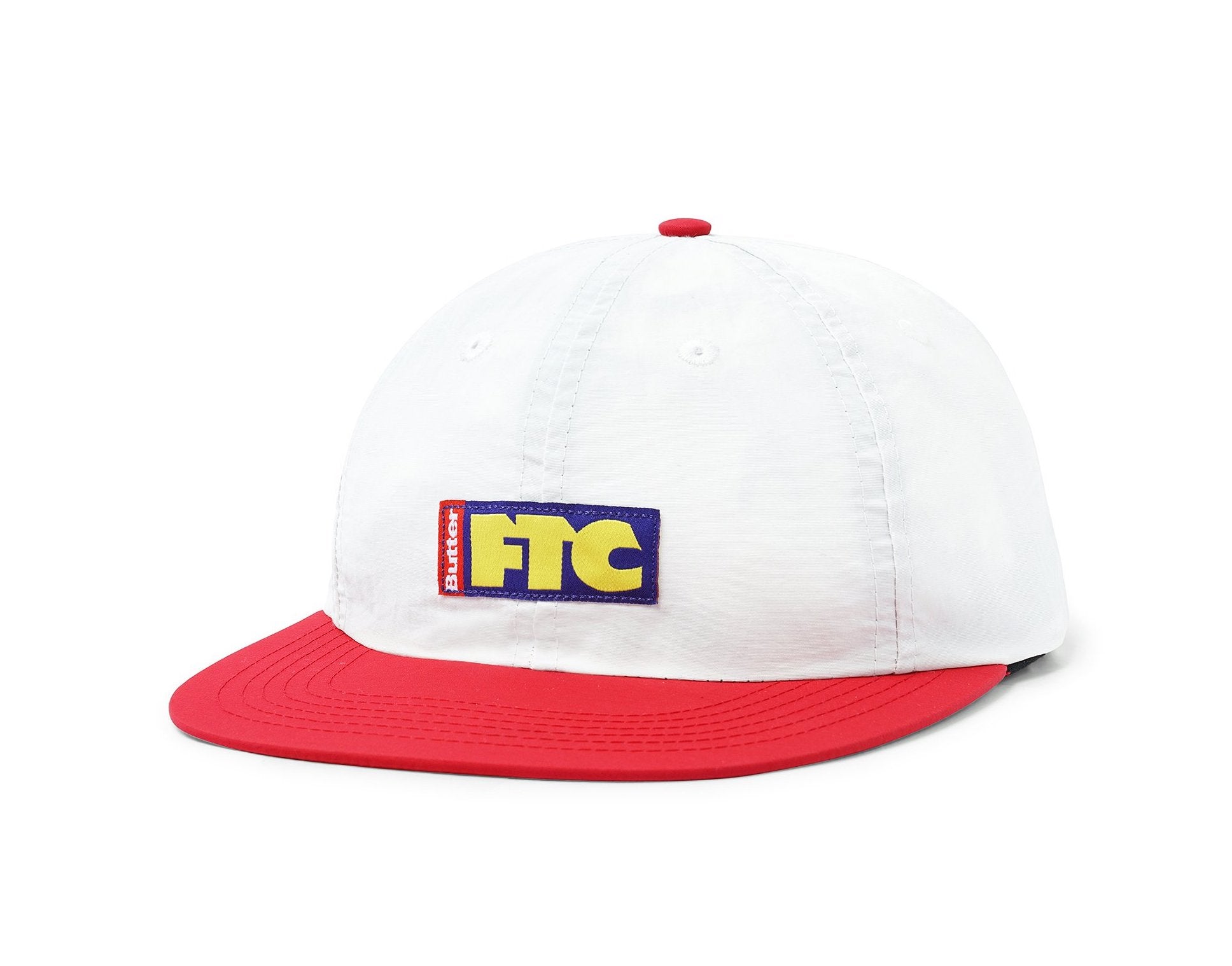 FTC x Butter Goods Flag 6 Panel Cap - White/Red – EXIT SKATE SHOP